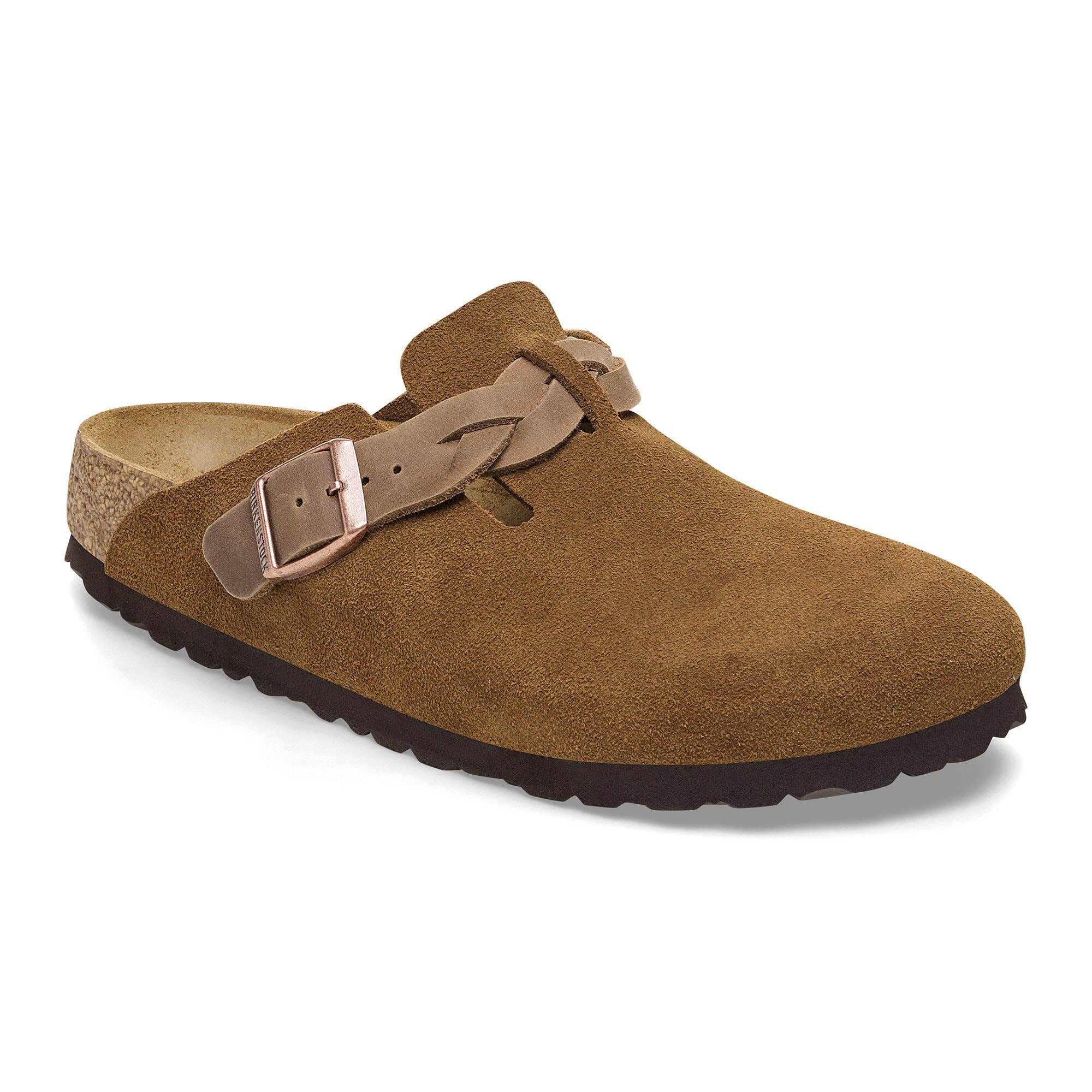 Boston Braided Suede Leather Mink BIRKENSTOCK