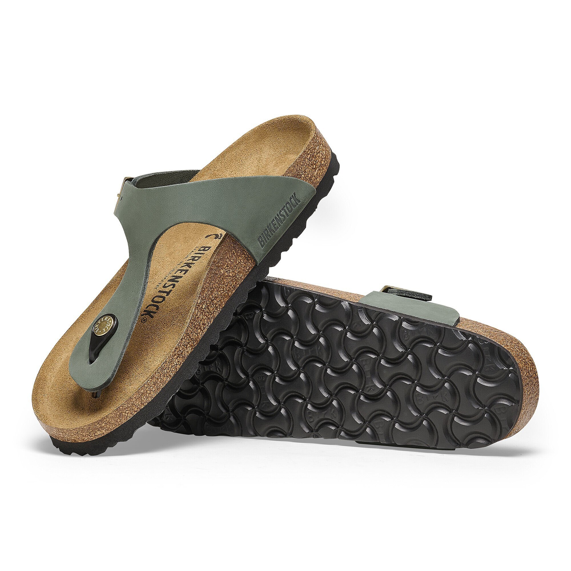 Gizeh Nubuck Leather Thyme Birkenstock