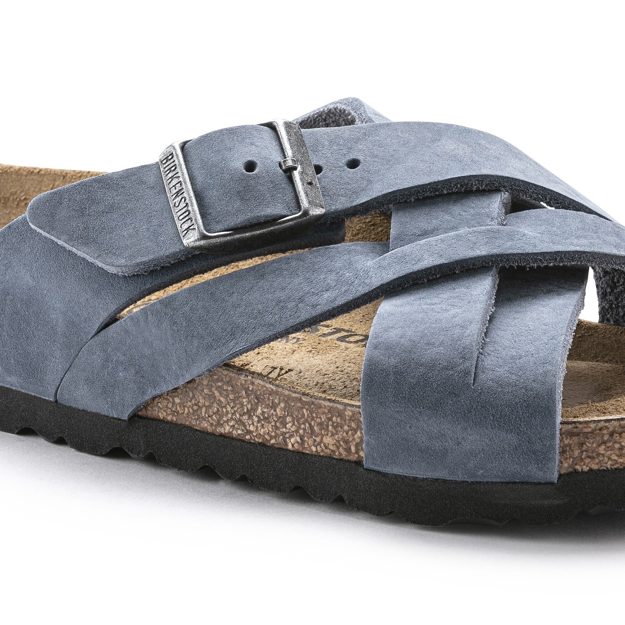 Lugano Natural Leather Oiled Dusty Blue BIRKENSTOCK